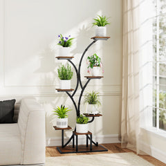 Indoor Plant Stand with Grow Lights 58 inches Tall 8-Tier Corner Metal Plant Shelf-Set of 2