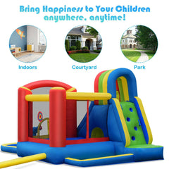 9-in-1 Inflatable Bounce House with Trampoline, Tunnel, Dart Board and Blower