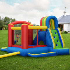 9-in-1 Inflatable Bounce House with Trampoline, Tunnel, Dart Board and Blower