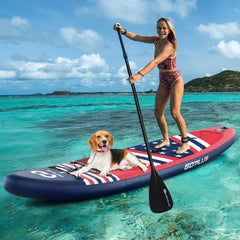 Inflatable Paddle Board with Removable Fin and Backpack-B