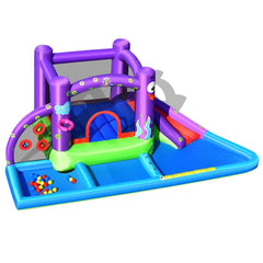 Octopus Inflatable Water Castle with Trampoline, Ball Pit and Splash Pool, No Blower