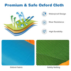 Castle Inflatable Water Park with 19.5 ft Frame, Safety Netting and Blower Included