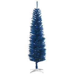5ft Pencil Christmas Trees, Skinny Artificial Christmas Tree for Xmas Holiday Decor, Deep Blue