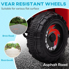6V Quad Kids Electric Car with Wear-resistant Wheels, for Boys and Girls Aged 18-36 Months, Pink