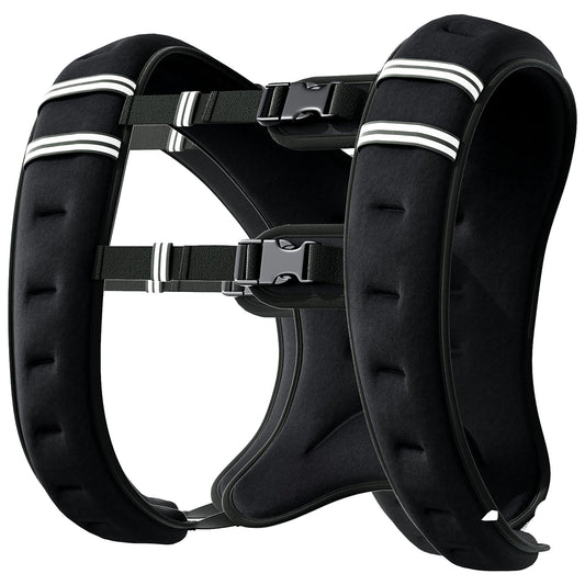 11 lbs Weighted Vest, Weight Vest with adjustable Straps, Convenient Pocket and Reflective Strips, Fit for Men Women