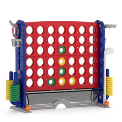 Jumbo 4-to-Score Game with Ring-toss and Basketball Hoop-Red