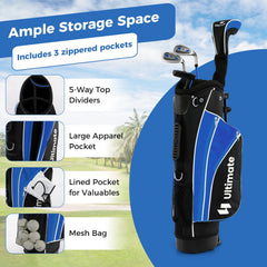 Junior Complete Golf Club Set for Age 8 to 10-Blue