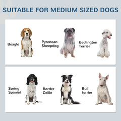 Pet Food Storage Container Dog Feeding Station w/ Adjustable Panel, Hooks, for Medium Sized Dogs, Black