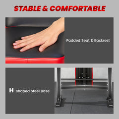 Adjustable Weight Bench with Squat Rack, Incline Flat Bench Press with Barbell Rack for Home Gym, 660 lbs Capacity