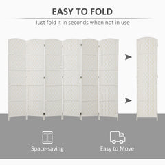 6ft Folding Room Divider, 3 Panel Wall Partition with Wooden Frame for Bedroom, Home Office, Natural