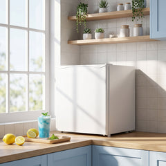 1.1 Cu. Ft. Mini Freezer, Compact Upright Freezer with Reversible Door, Removable Shelf, Adjustable Temperature, Black