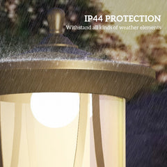 50" Solar Post Light, Cool White LED Outdoor Lamp, Waterproof IP44 for Patio, Garden, Backyard, Pathway