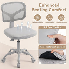 Kids Desk Chair with Adjustable Height-Gray