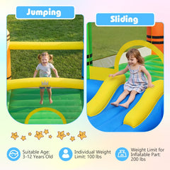 Kids Inflatable Bounce House with Slide and Ocean Balls Not Included Blower