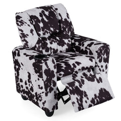Kids Recliner Chair Push Back Toddler Reclining Armchair with Cup Holder-White