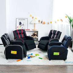 Kids Recliner Chair with Side Pockets and Footrest-Pink