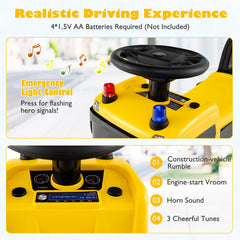 Kids Ride On Push Car Licensed SCANIA Truck Toy with Steering Wheel and Music-Yellow