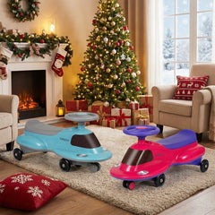 Kids Ride On Toy with Under-seat Storage and LED Flashing Wheels-Pink