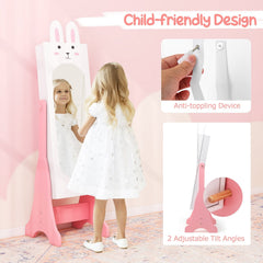 Kids Room Furniture Set with Princess Vanity Table and Chair-White
