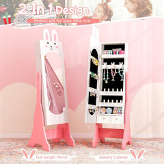 Kids Room Furniture Set with Princess Vanity Table and Chair-White