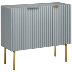 Modern Storage Cabinet Sideboard Buffet Cabinet with Gold Legs for Living Room Dining Room Hallway Black