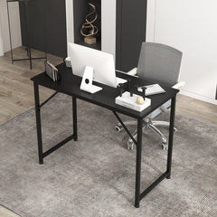 L Shaped Computer Desk and Writing Workstation for Home and Office-Black