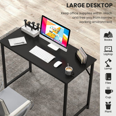 L Shaped Computer Desk and Writing Workstation for Home and Office-Black