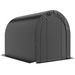 5' x 8' Outdoor Storage Shed, Heavy Duty Galvanized Steel Portable Shed for Bike, Motorcycle, Garden Tools, Black