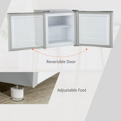 1.1 Cu. Ft. Mini Freezer, Compact Upright Freezer with Reversible Door, Removable Shelf, Adjustable Temperature, Black