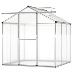 Large Walk-in Green House with Rain Gutters and Polycarbonate Panels-6 FT