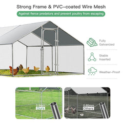 Large Walk in Shade Cage Chicken Coop with Roof Cover-M