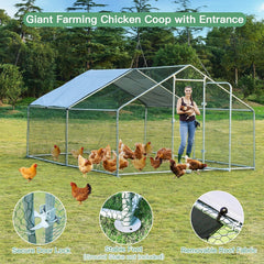 Large Walk in Shade Cage Chicken Coop with Roof Cover-M