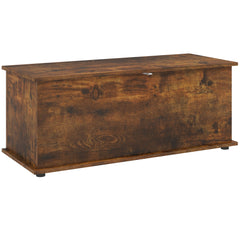 39.5" Storage Chest with 2 Safety Hinges, Storage Box Organizer with Flip-Top Lid, Entryway Storage Bench, Black