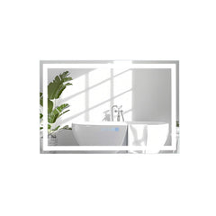 LED Bathroom Mirror Wall Mounted Rectangle Mirror with 3-Color Dimmable Lights-S