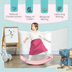 32.3" Balance Board, Wobble Board Kids Curvy Rocker Board, Ended Preschool Learning Montessori Waldorf Toy, Ages for 3-6 Years Old, Blue