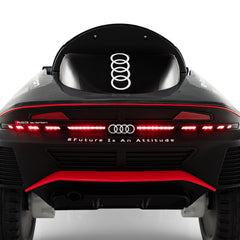 Licensed Audi e-tron Kids Ride On Racing Car with Emergency Brake Remote and Spring Suspension, Gray