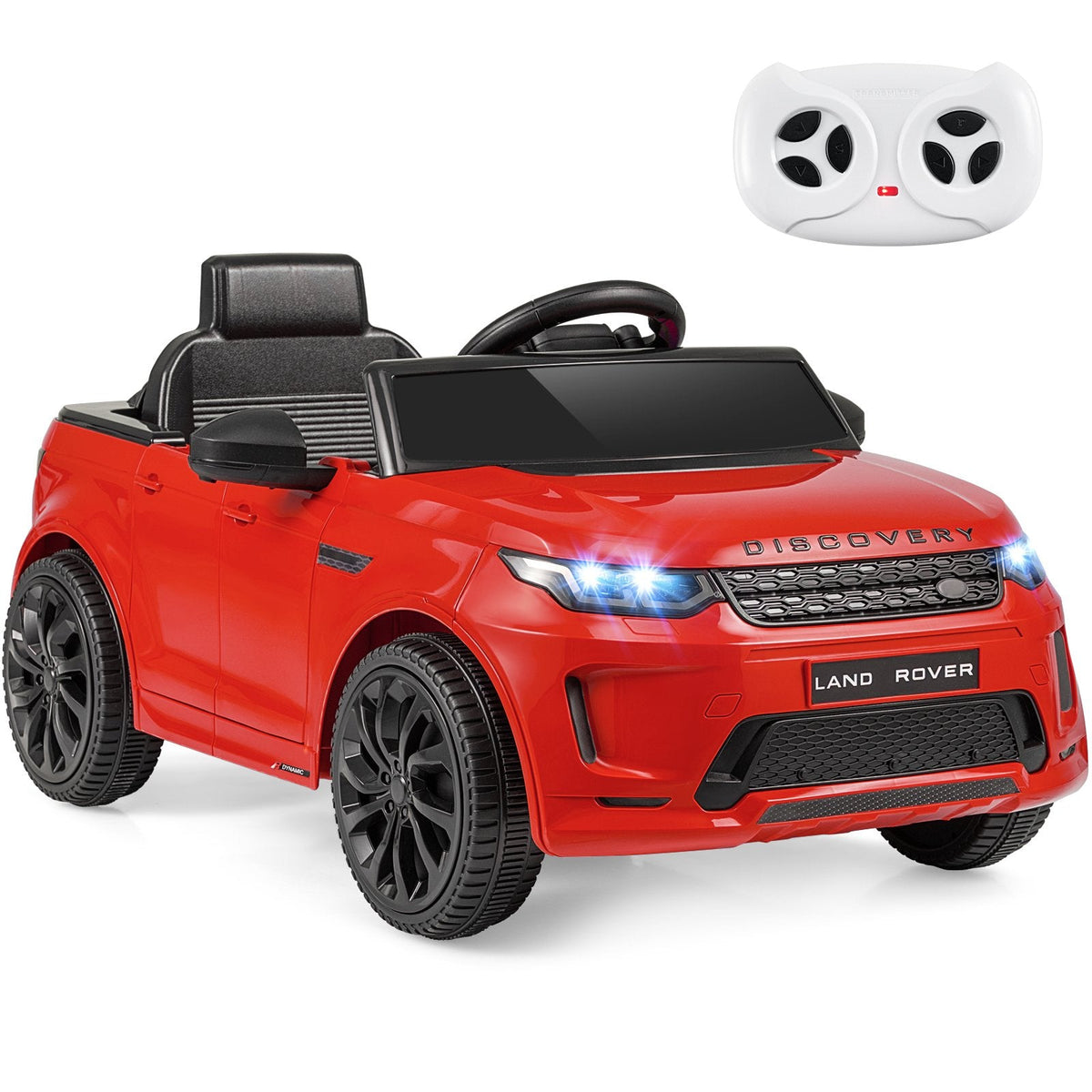 12V Licensed Land Rover Kids Ride On Car with Soft Start and Four Surface Range, Red