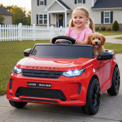 12V Licensed Land Rover Kids Ride On Car with Soft Start and Four Surface Range, Red