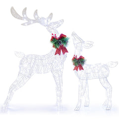 Lighted Christmas Reindeer Decoration with 170 Cold White LED Lights