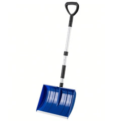 Lightweight and Portable Snow Shovel with D-grip Handle for Driveway and Car-Blue