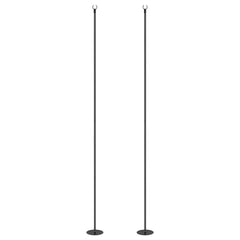 2 Pack of 10' String Light Poles, Steel Hanging Lighting Stand for Patio, Backyard, Deck, Wedding, Party, Black