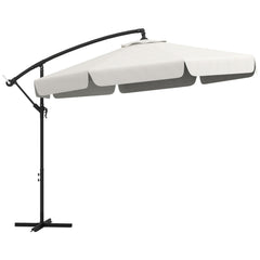 11 FT Cantilever Patio Umbrella Offset Parasol with Cross Base and 8 Ribs for Garden, Black