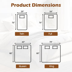 Machine Washable Electric Bed Warmer with Dual Controller 9 Heat Setting and 9-Hour Auto Off and Overheat Protection-King Size