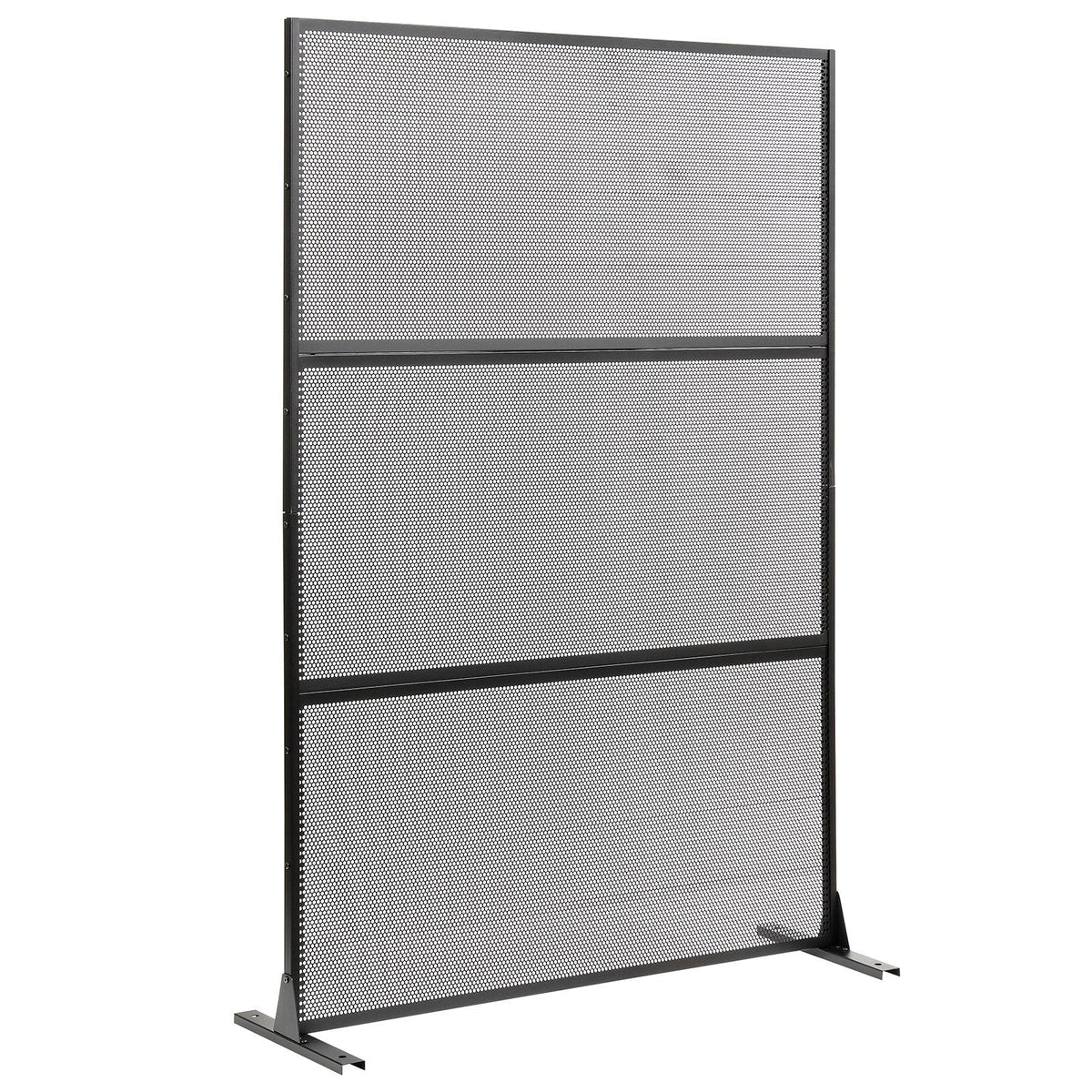 Metal Privacy Screen with Expansion Bolts and Connection Screws-Black