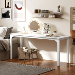 71" Computer Desk, Desktop Desk with Metal Legs, Distressed Black