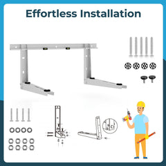 Mini Split Wall Mounting Bracket for 12000-24000 BTU Universal Ductless AC