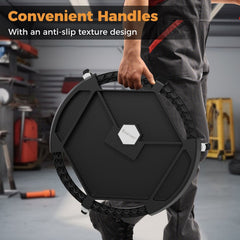 Mobile Automotive Tool Creeper with 3 Swivel Casters and 4 Compartments-Black