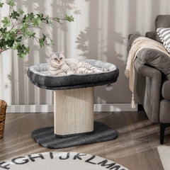 Grey Cat Perch 19.5 Inches with a Removable Mat and a Wide Sisal Panel