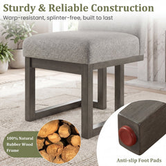 Set of 2 Channel Back Dining Chairs, Grey Fabric with 5.5 Inch Sprung Seat and Grey Sled Base