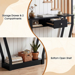 Modern Sofa Accent Table with Drawer